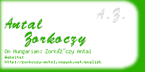 antal zorkoczy business card